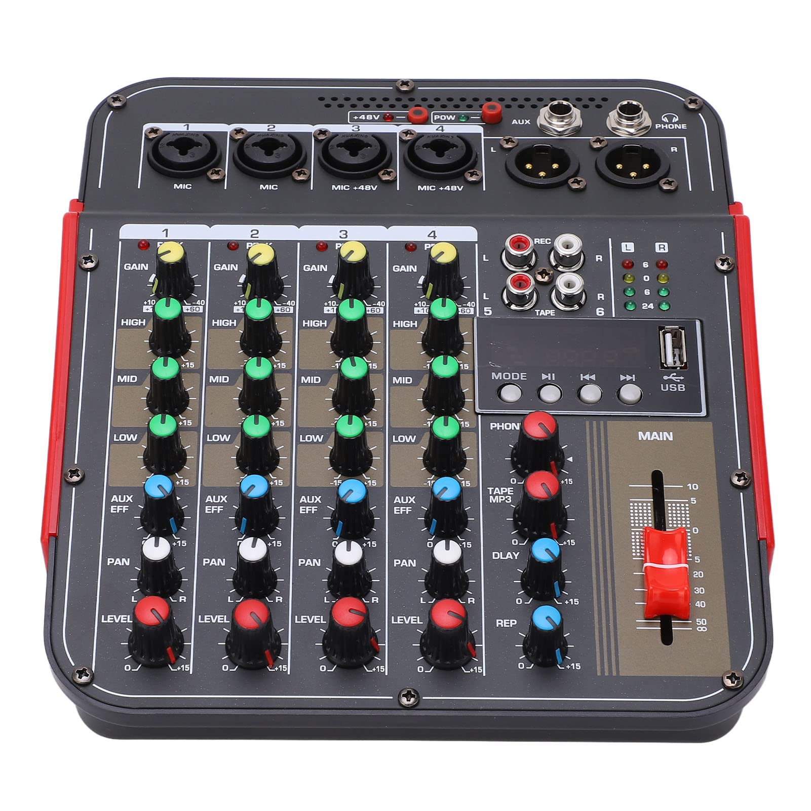 Consola Mezcladora Tgoon Negra con Control de Volumen Independiente para DJ