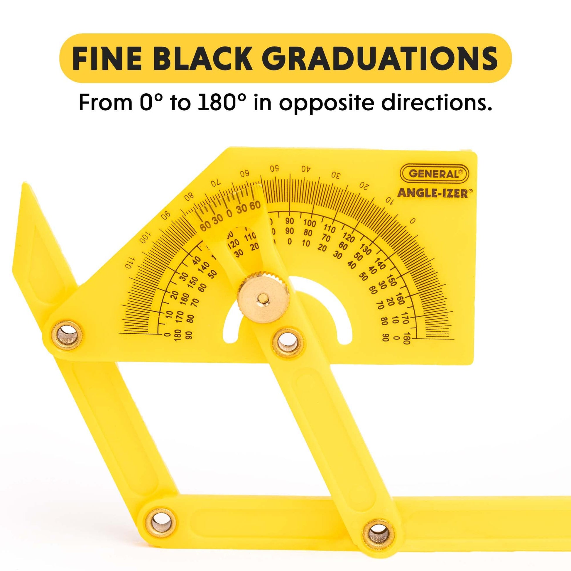 General Tools & Instruments 29 Plastic Protractor and Angle Finder with Articulating Arms