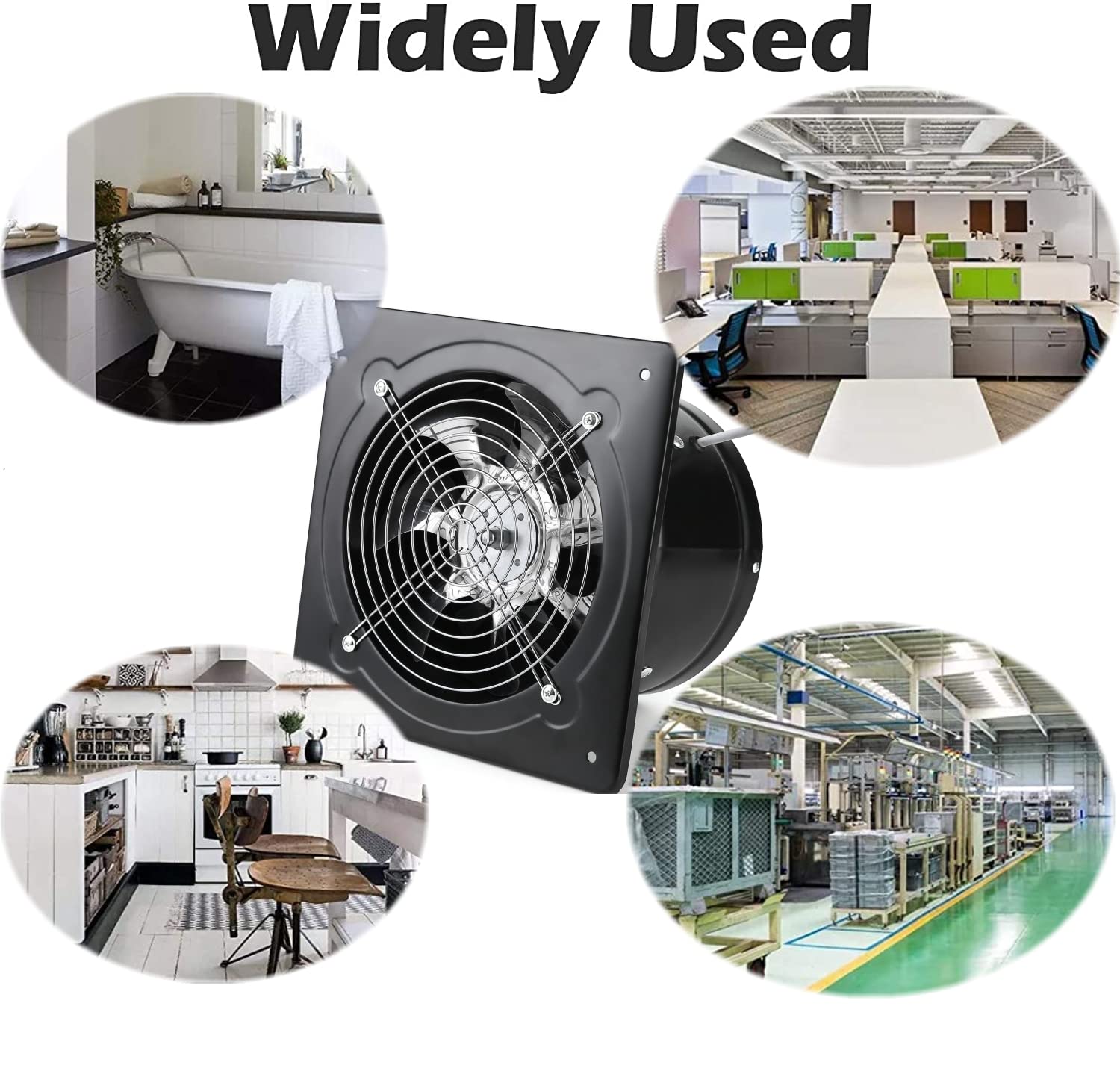 Ventilador de Escape Nalle 8 Pulgadas 500 CFM para Cocina y Baño