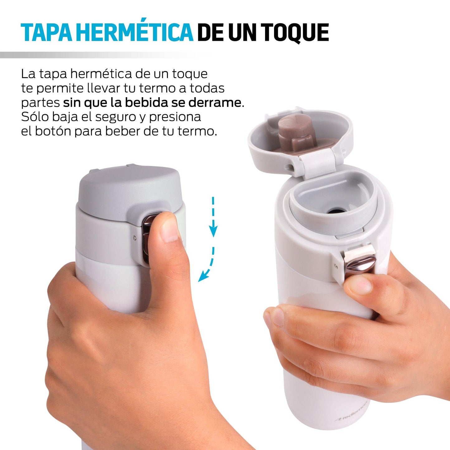 Termo de Acero Inoxidable Redlemon 420 ml Doble Pared con Tapa Hermética