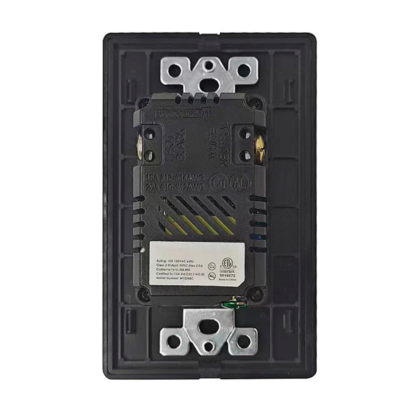 KELEK Contacto Duplex con Salida USB-A y USB-C (Negro)