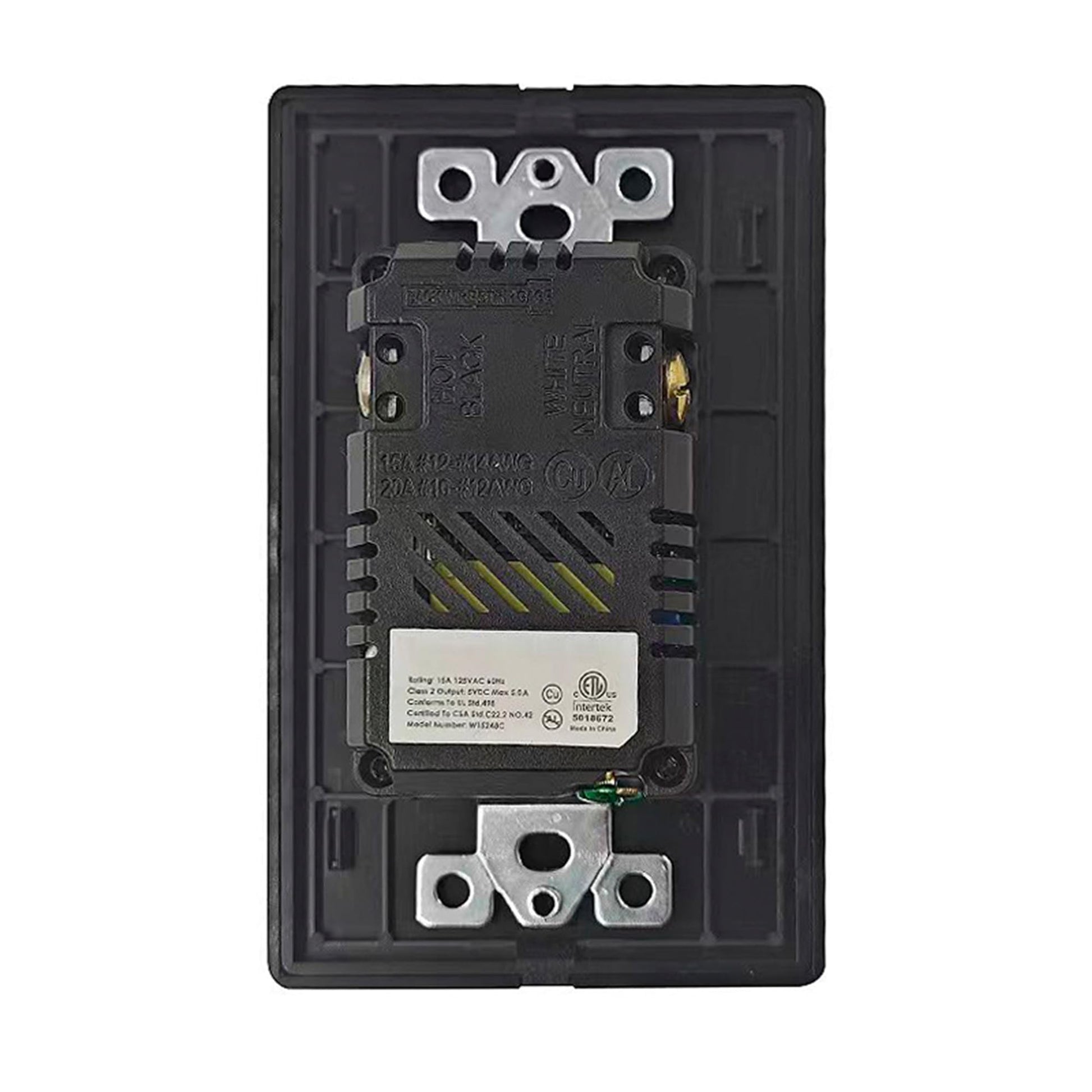 KELEK Contacto Duplex con Salida USB-A y USB-C (Negro)