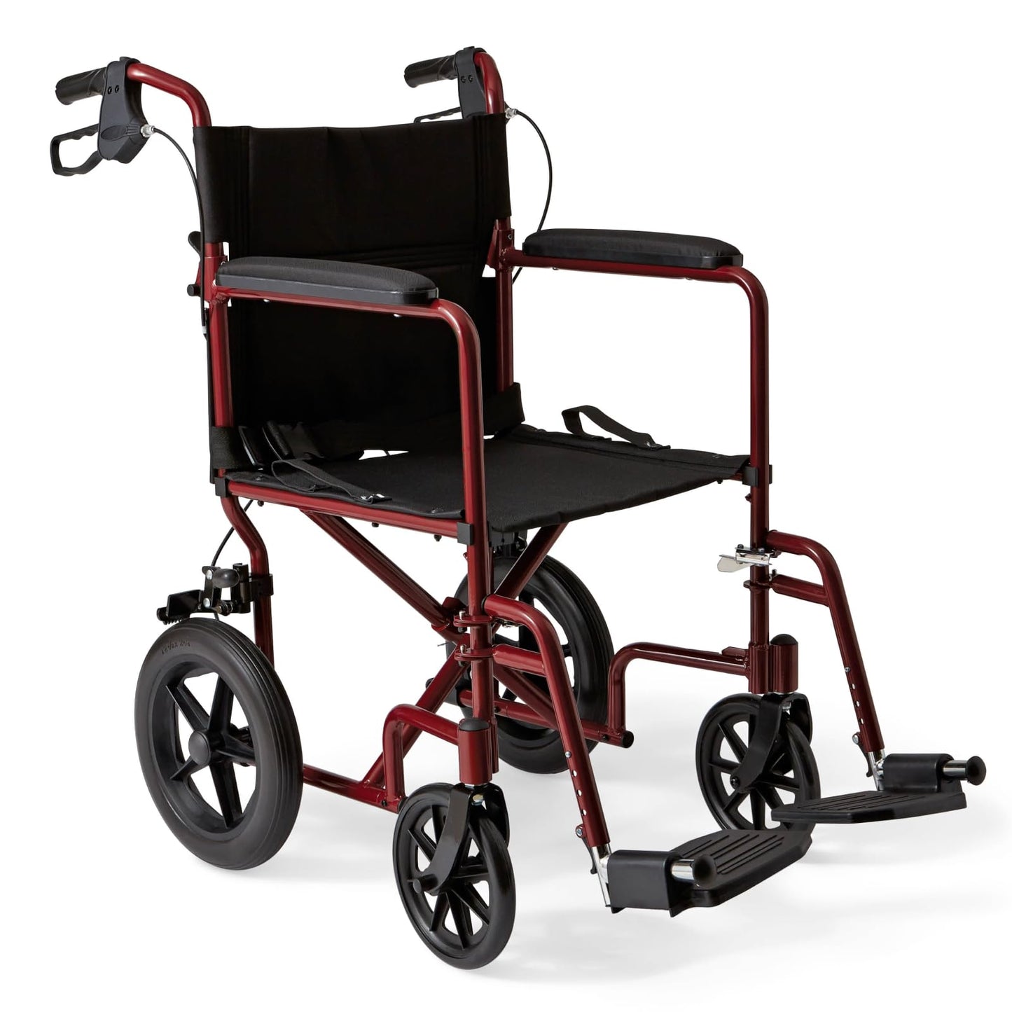 Silla de Ruedas Medline Rojo con Freno de Mano para Adultos