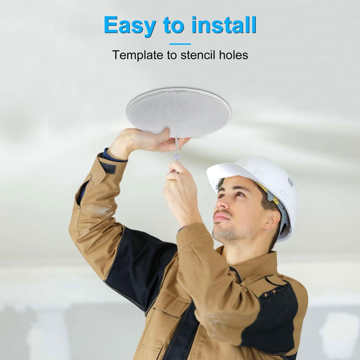 Herdio Paquete de Altavoces de Techo Compatible con Bluetooth de 2 vías de 4 Pulgadas, 320 vatios, perfectos para Sistema de Cine en casa, Sala de Estar, Oficina