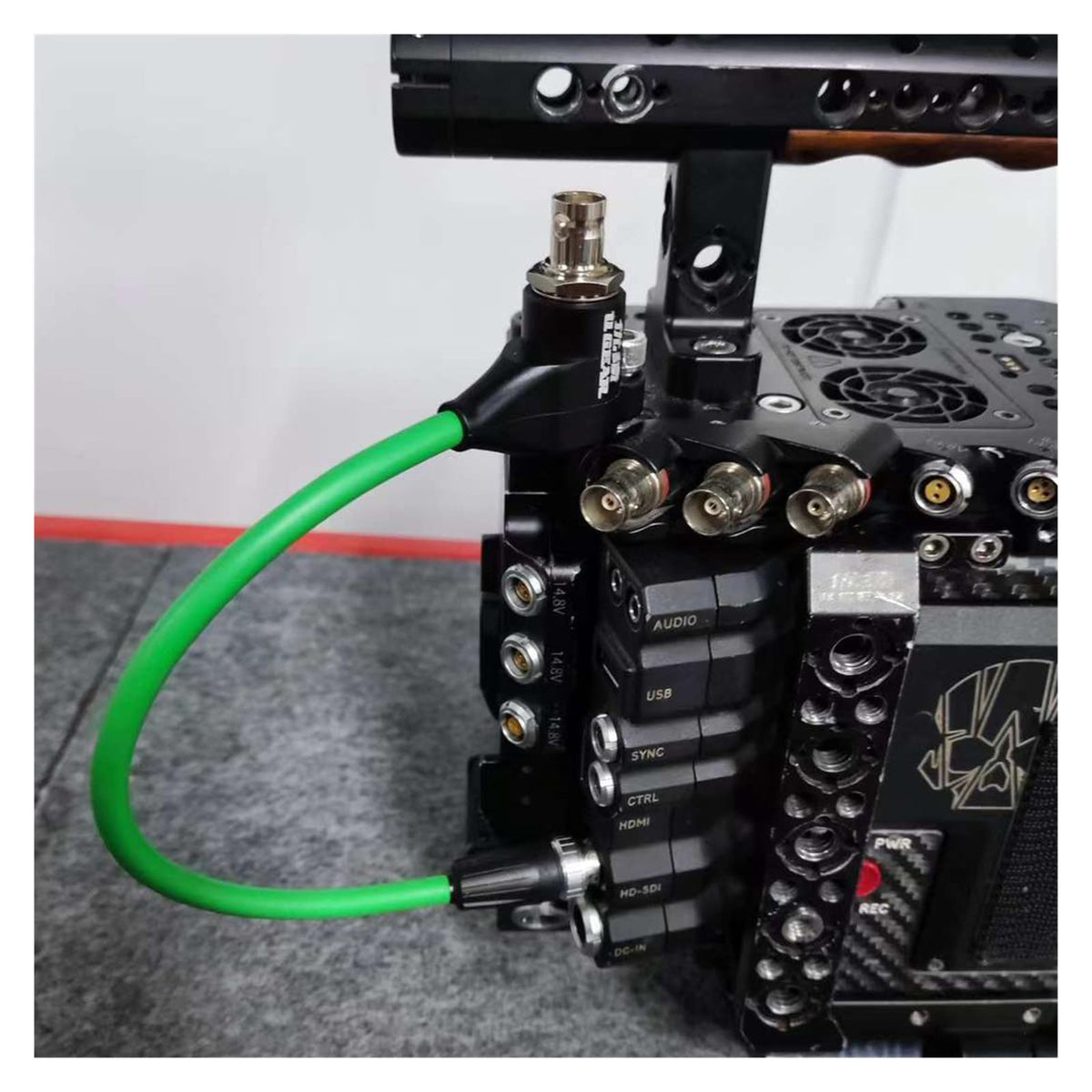 Cable 12G 4K HD SDI HangTon Negro aislador galvánico para Cámara y Monitor de 20 Pulgadas