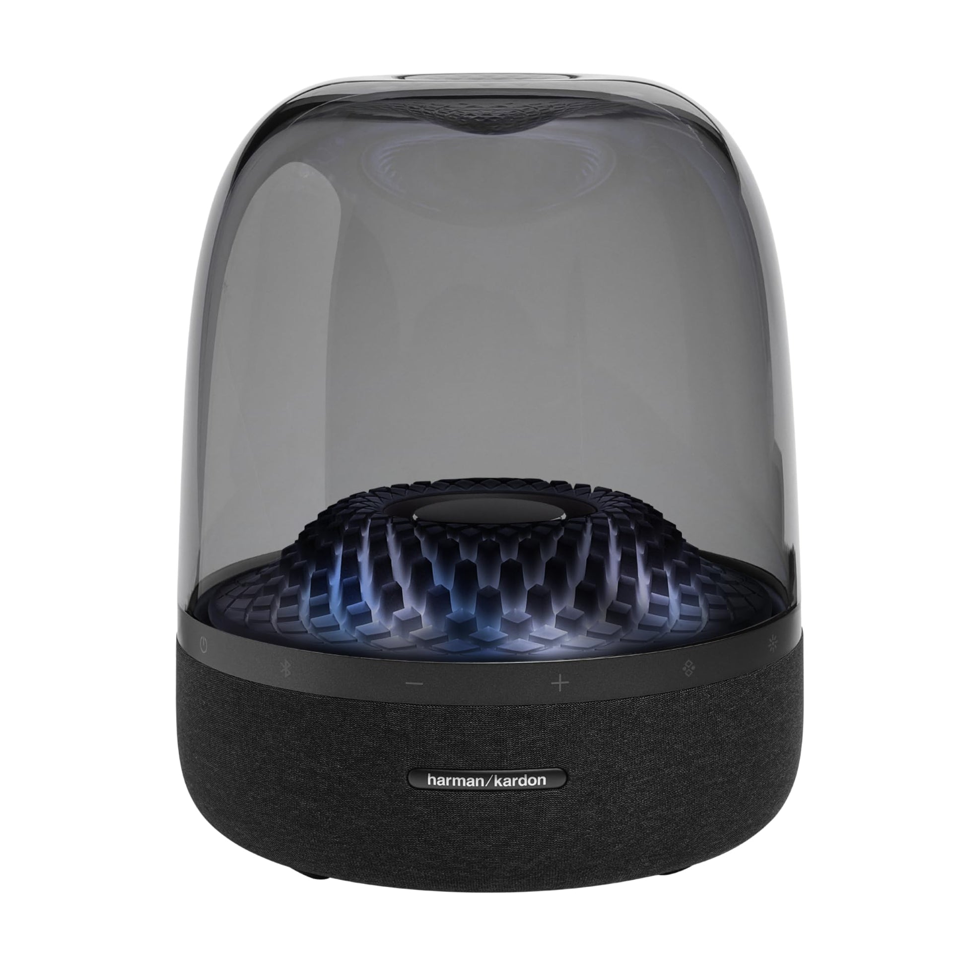 Harman Kardon Aura Studio 4, Bocina Inalámbrica Bluetooth, 100W de Potencia, Efecto de Luz Ondulado, Materiales Reciclados - Negro