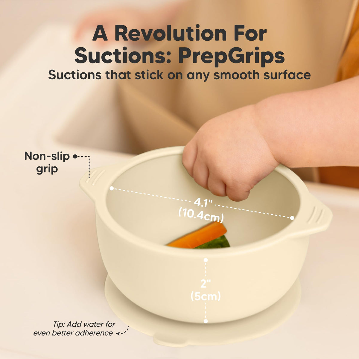 KeaBabies - Juego de 2 cuencos para bebé con succiones, tapas, cuencos de succión de silicona para bebés, niñas, niños, silicona de grado alimenticio, sin BPA, aptos para lavaplatos, esenciales para