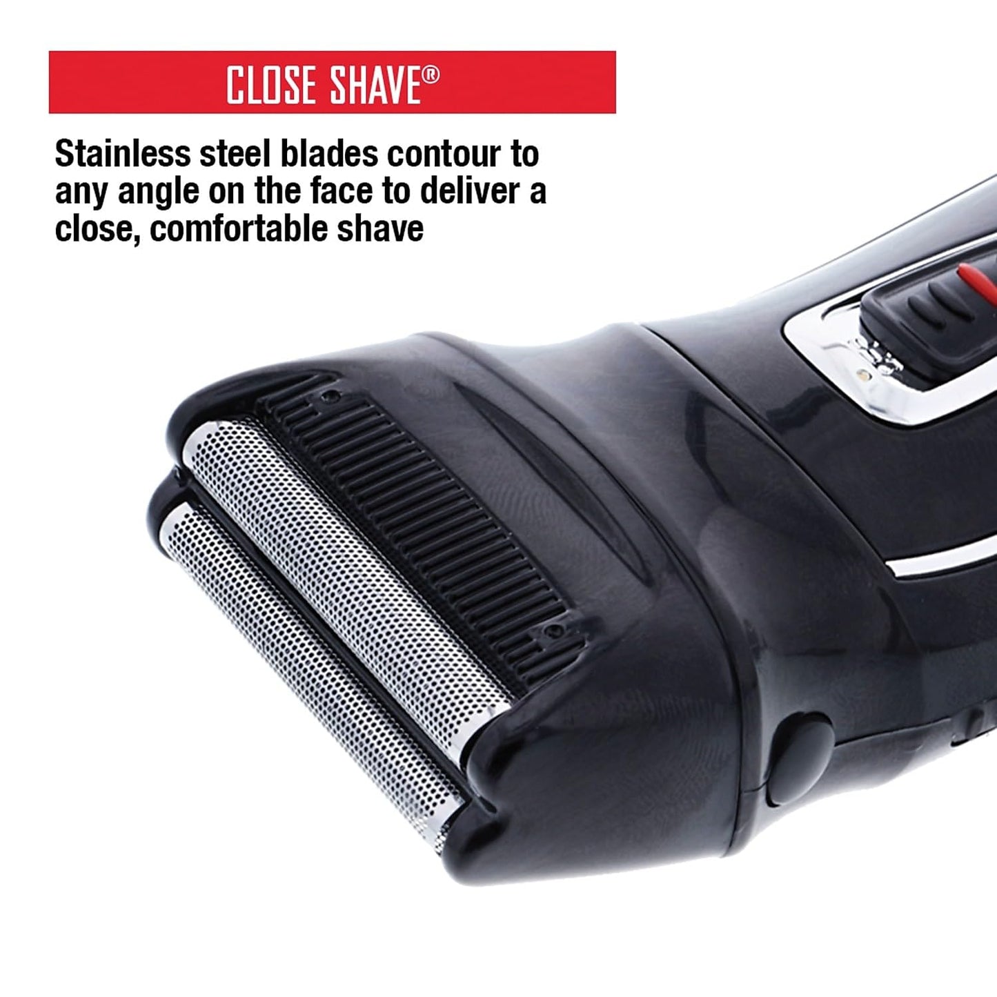 Barbasol Mens Rechargeable Foil Shaver W/Stainless Steel Blades & Pop Trimmer
