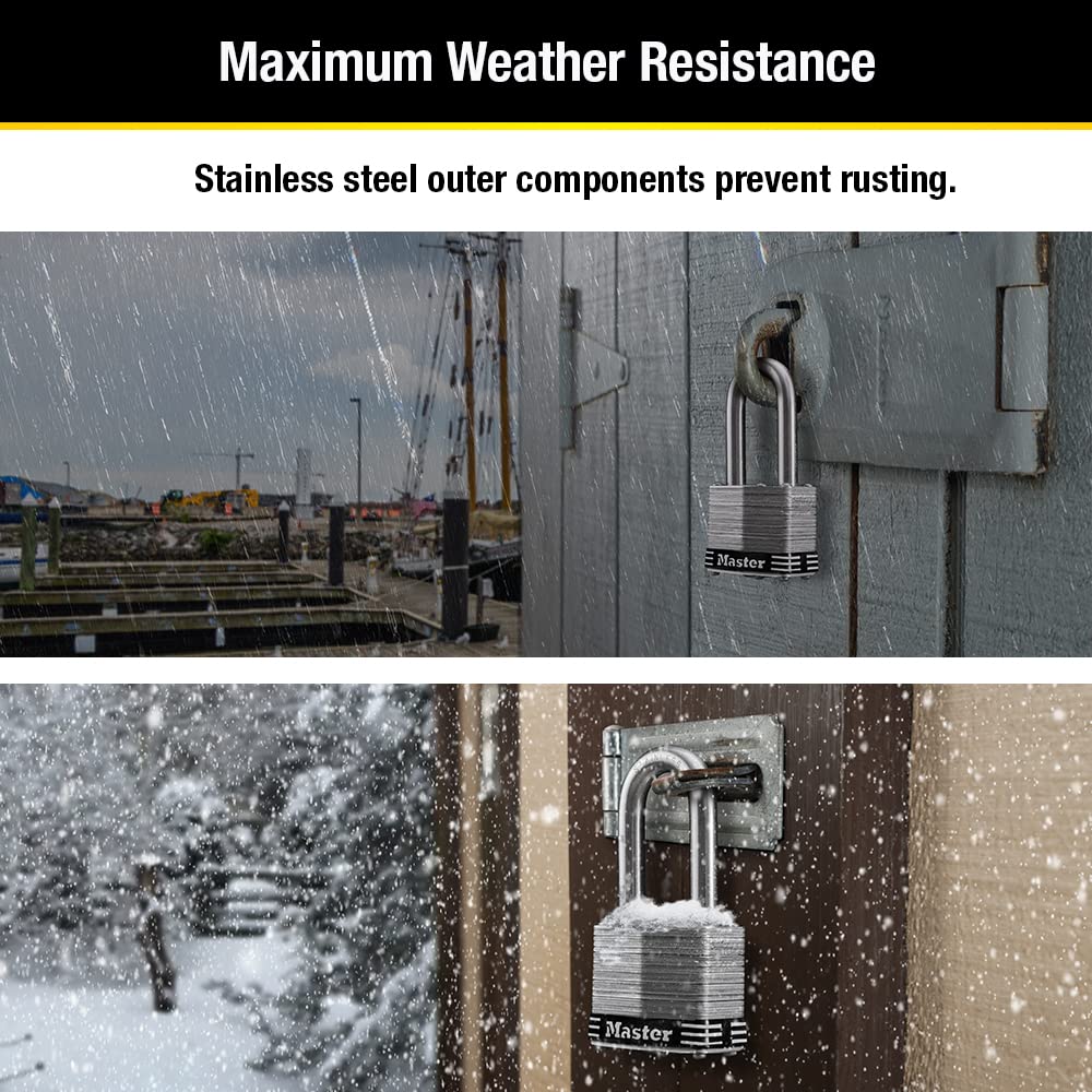 Candado de Acero Inoxidable Master Lock 1SSKADLF para Exteriores con Llave
