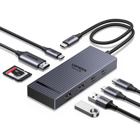 Hub USB C 8 en 1 UGREEN Revodok Pro 4K@60Hz HDMI PD 100W para MacBook Pro/Air iPad Pro XPS Thinkpad