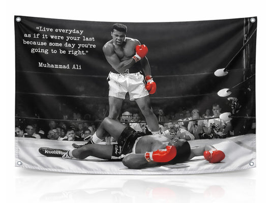Bandera Motivacional Ali de 3 x 5 Pulgadas para Gimnasio o Fraternidad para Hombre