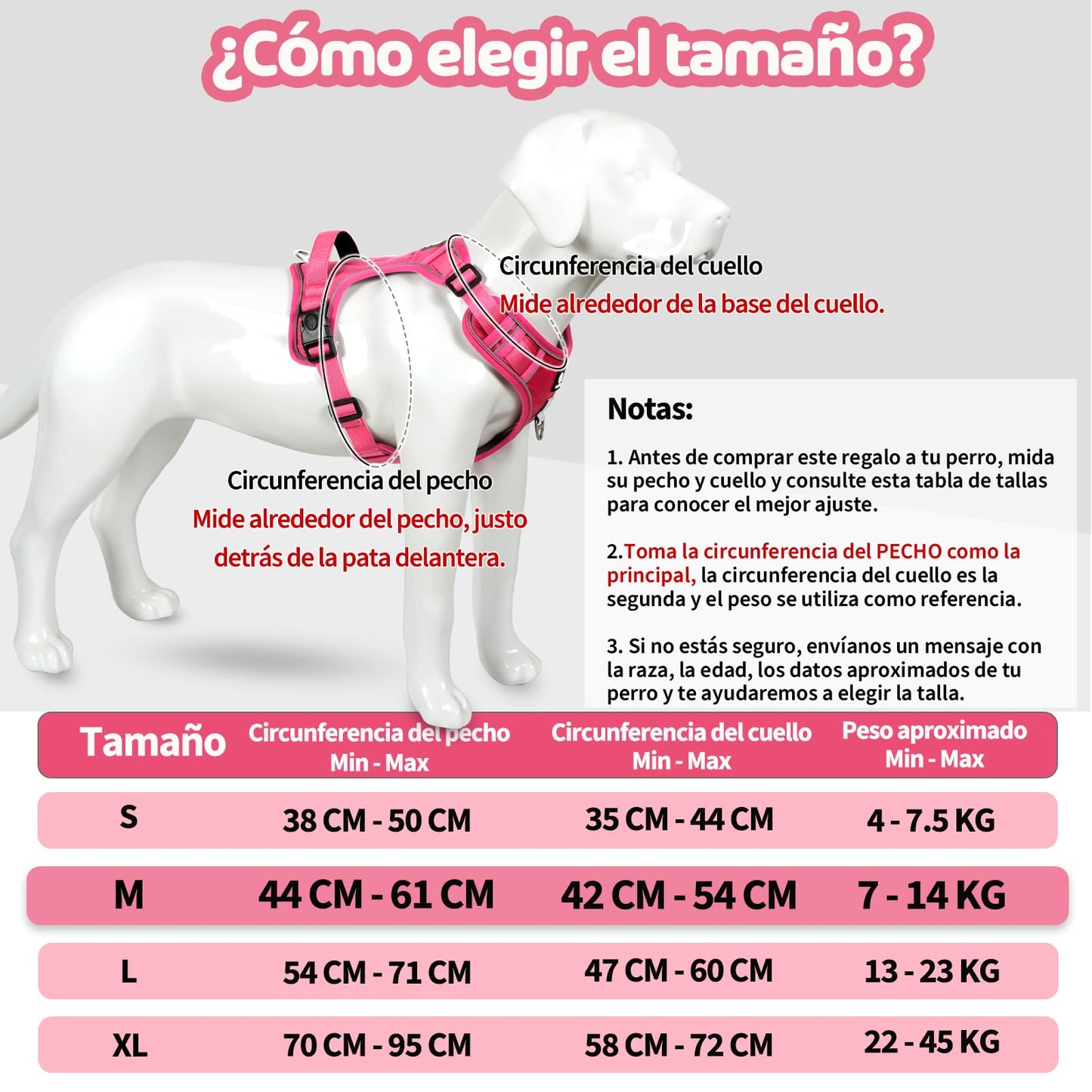 Arnés para Perro MESVIER Negro Ajustable Reflectante Transpirable con Correa 1.5m para Caminar y Entrenar