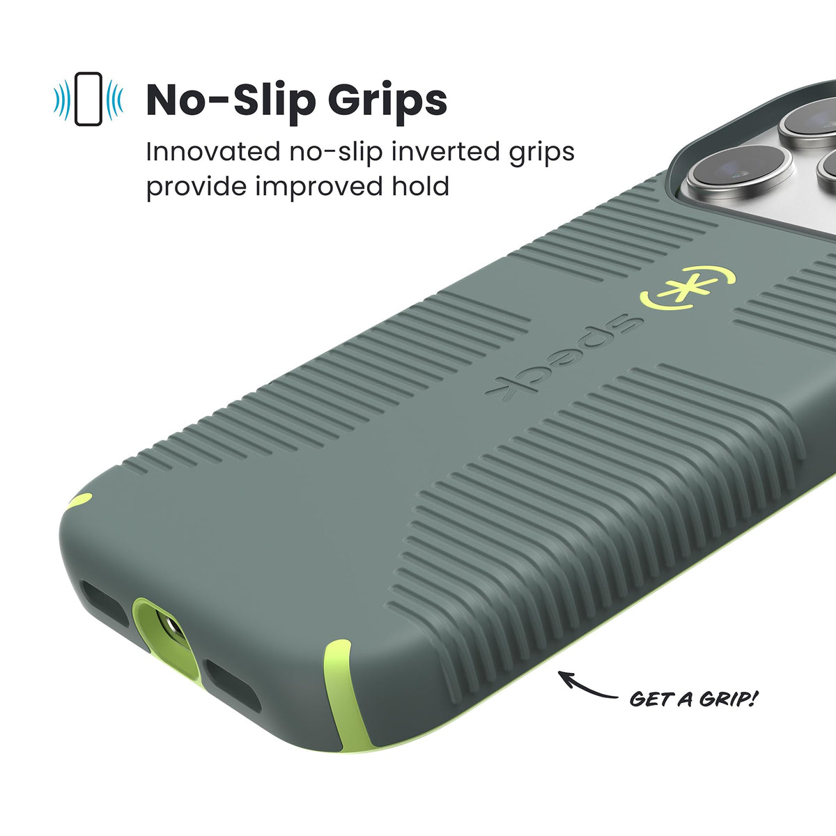 Funda CANDYSHELL Grip Speck Apple iPhone 17 Pro MAX Neo Drab Verde Brillante