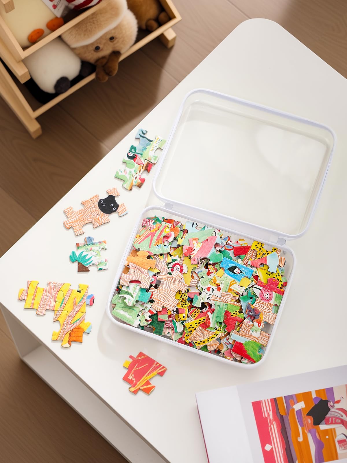 CoiiJoii 3PCS Caja Grande Transparente de Cáscara Dura con Cremallera, Bolsas Organizadoras para Pañales, Bolsa de Cosméticos Impermeable, Contenedores Organizadores de Juguetes para Niños, Estuche