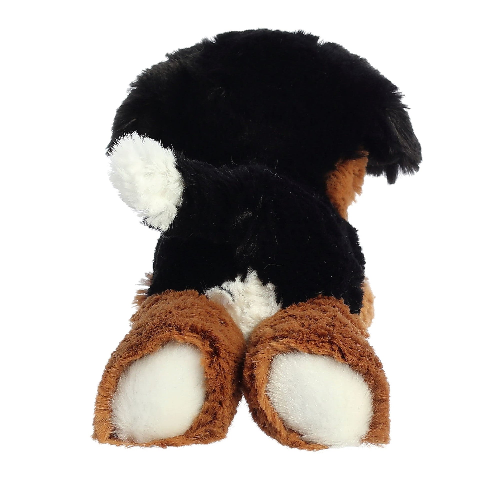 Aurora® Adorable Mini Flopsie™ Bernie Mountain Dog™ Animal de Peluche - Facilidad juguetona - Compañeros atemporales - Negro 8 Pulgadas