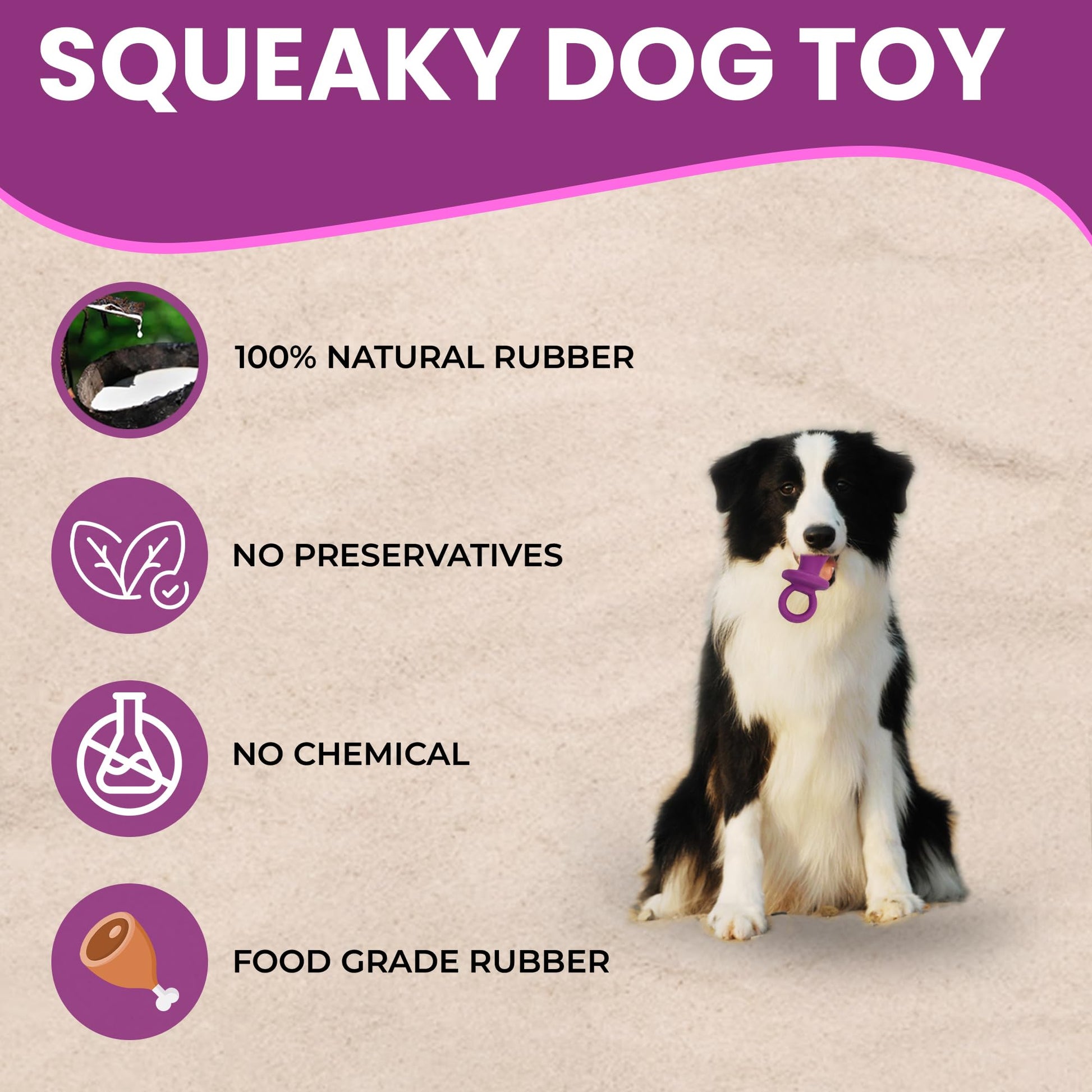 Chupete para perro de látex de 10 cm, los colores pueden variar