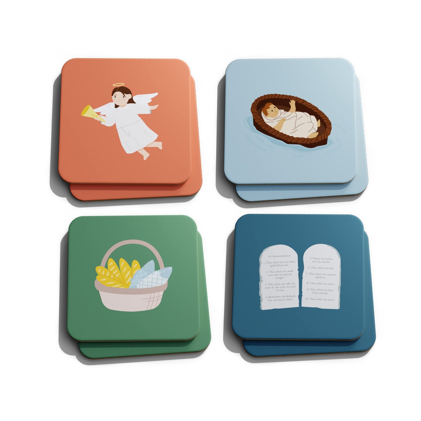 Good Ground Juego de recuerdo a juego para niños pequeños | Regalos divertidos y rápidos para niños y niñas de 3 a 7 años - Juego de cartas con temática bíblica de Christain para educación en casa