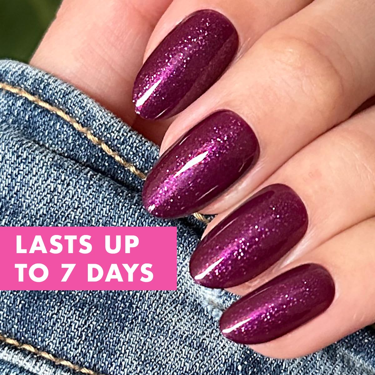 Olive & June Uñas postizas Effects Super Stick Mani | Medianas, ovaladas | No necesitan pegamento | 32 pestañas en 16 tamaños | Pestañas no tóxicas | Fáciles de poner y quitar, no dañan | Real
