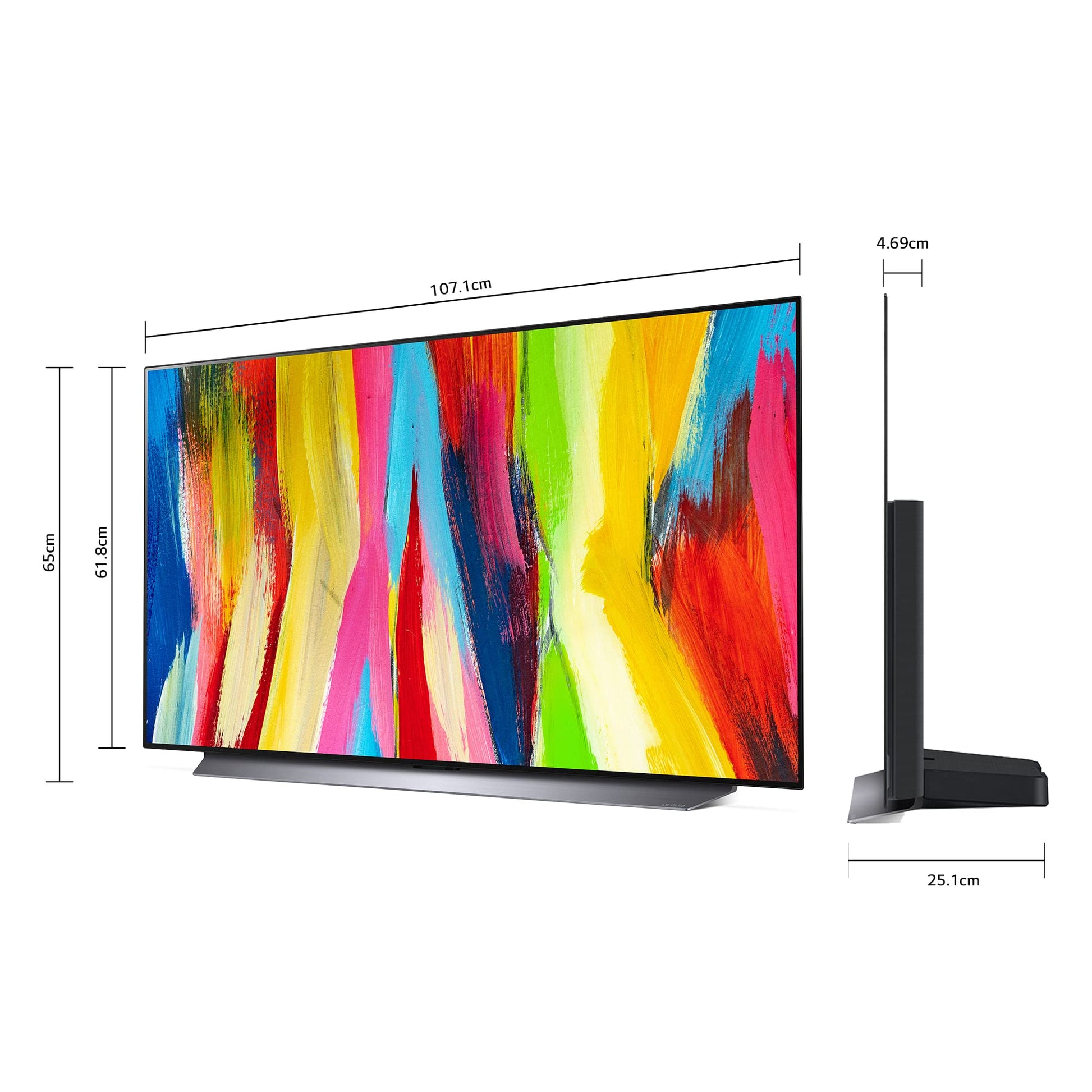 LG Pantalla OLED TV Evo 48'' 4K SMART TV con ThinQ AI OLED48C2PSA