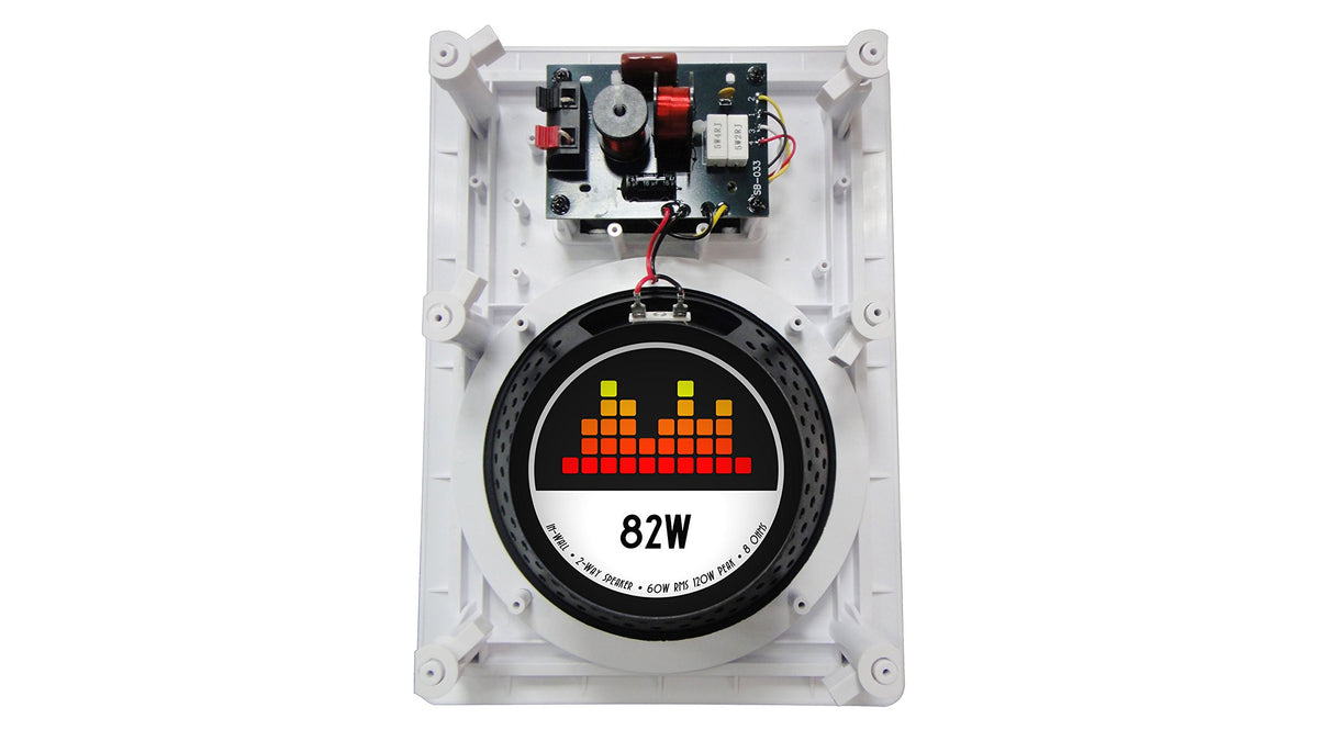 Altavoz de Techo Silver Ticket Products Negro Blanco con Tweeter Pivotante de 8 Pulgadas