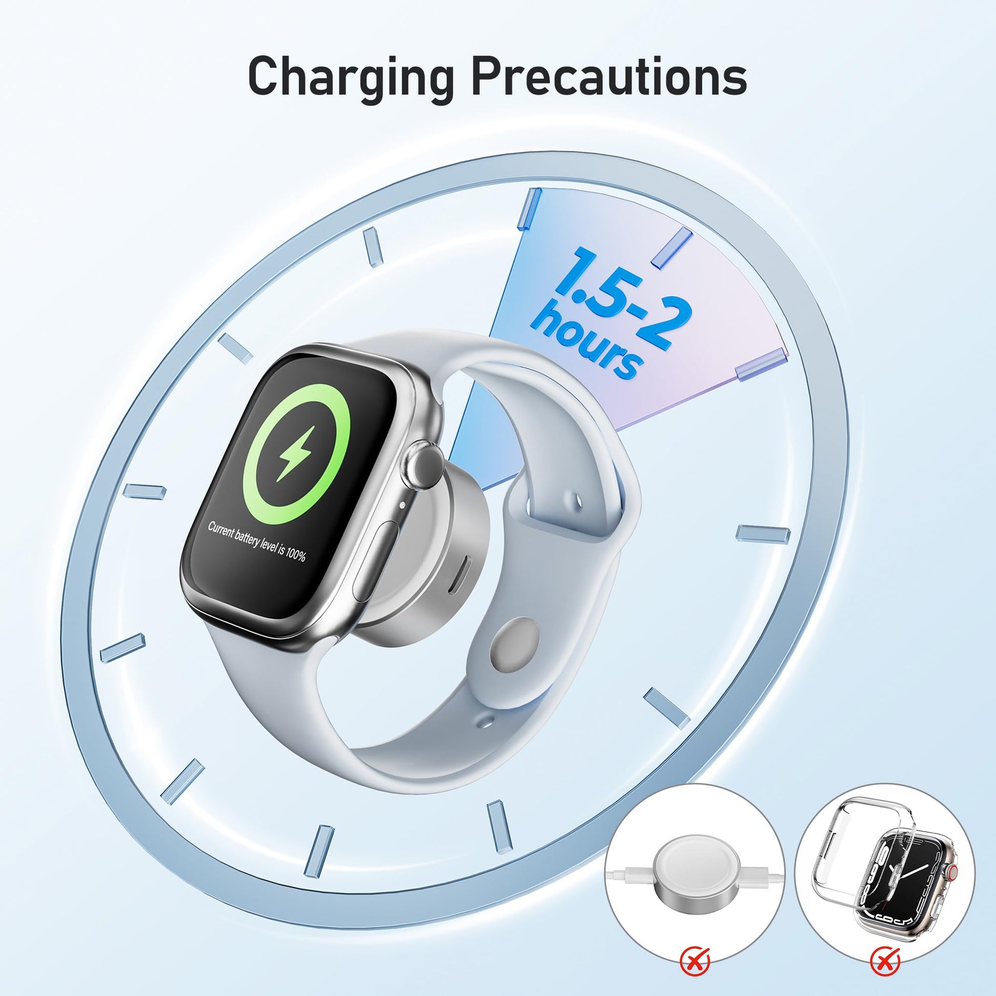 Elebase Adaptador De Carga Magnético para Apple Watch USBC & iOS, Cargador Inalámbrico Portátil para iWatch con USB C Y Puerto De Carga Compatible con iWatch Serie 11 9 8 7 6 Ultra SE 3 2,42/46/44mm