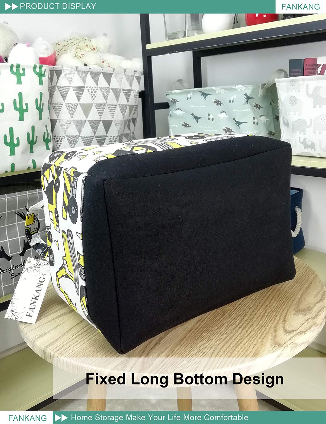FANKANG Cesta rectangular para lavandería