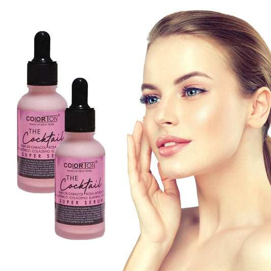 Kit 2 Super Serum Reparador The Cocktail By Gaero Shop | Colorten | 30 ml | Baba de Caracol, Rosa Mosqueta, Hialuronico, Colágeno y Elastina