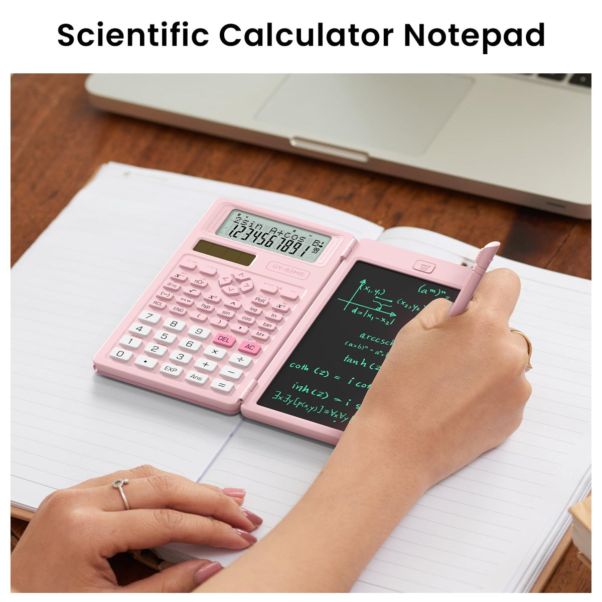 Calculadora Científica ROATEE Azul con Bloc de Notas