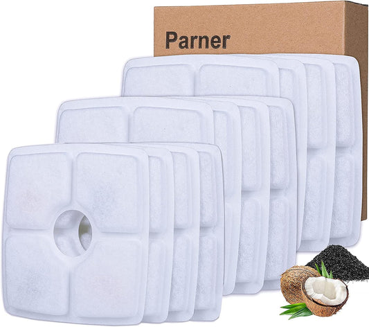 Filtros de Fuente para Gatos, 12 Piezas Filtro de Repuesto de Carbono para Fuente de Flores para Gatos y Perros