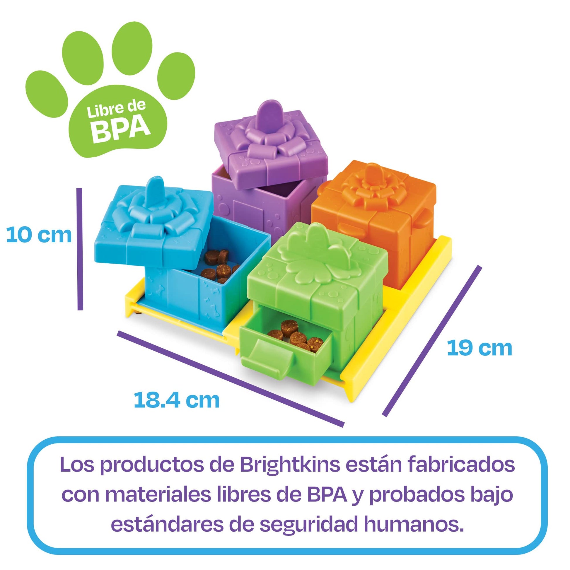 BRIGHTKINS Fiesta Sorpresa Rompecabezas de Tratamiento para Perro