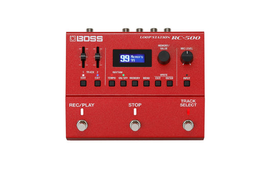 BOSS RC-500 - Estación de bucle, potencia de doble pista con calidad de audio de 32 bits, 13 horas de tiempo de grabación y retroiluminación multicolor