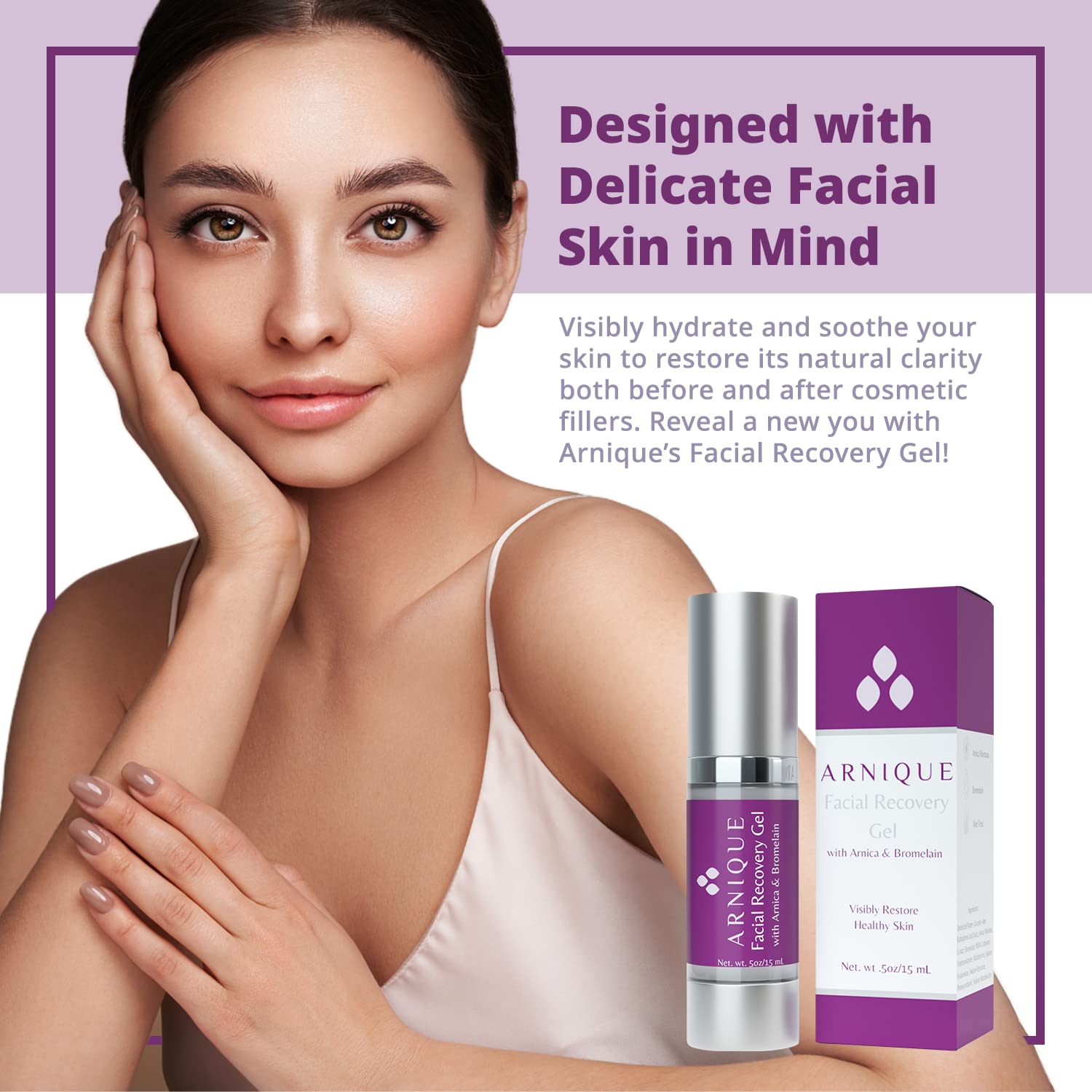Arnique Arnica Montana y Bromelain Gel de recuperación facial para uso con rellenos y procedimientos cosméticos