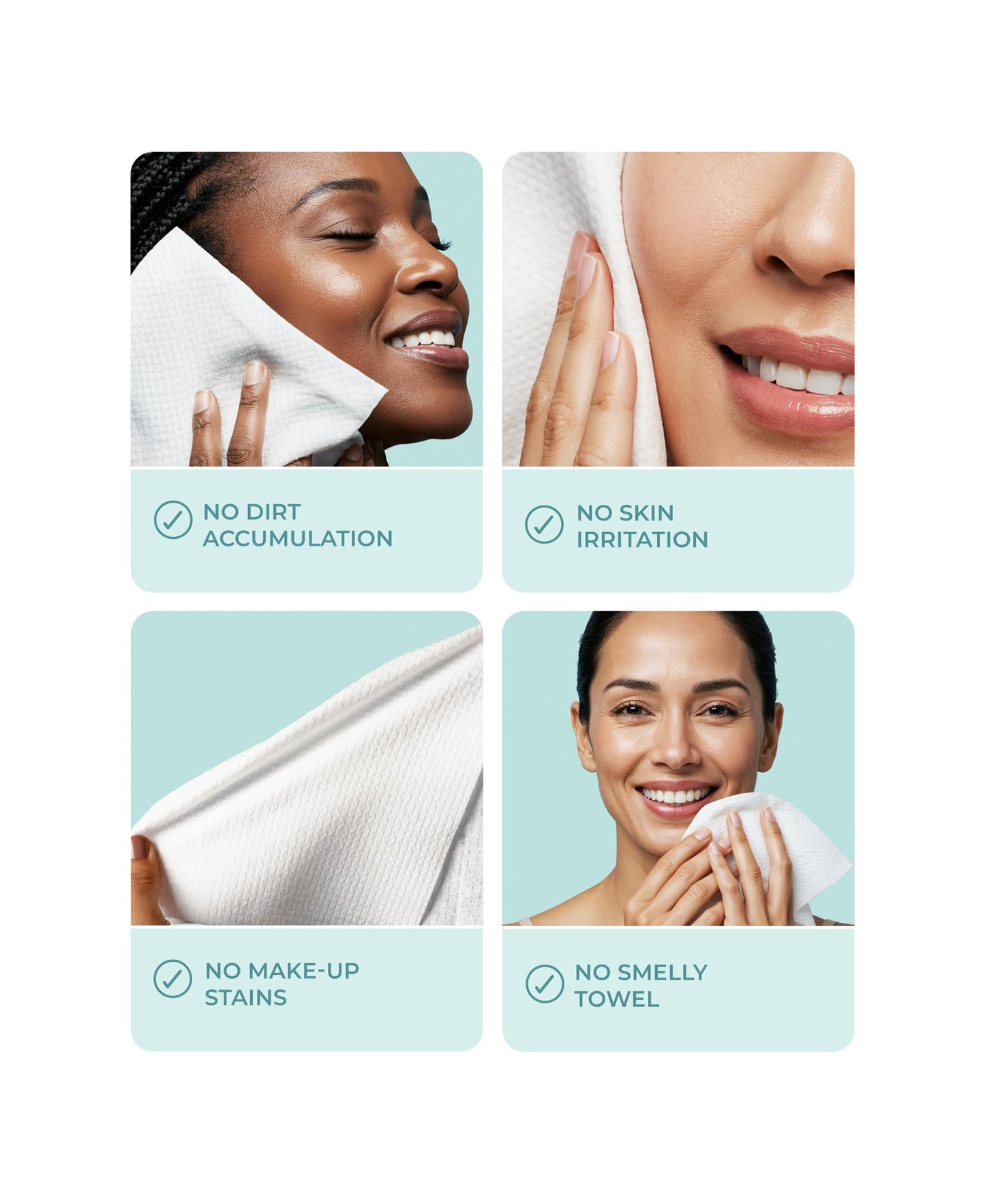 buttah. by Dorion Renaud Toallas faciales desechables Buttah Skin, paquete de 24 unidades: toallas extra gruesas, suaves y grandes para pieles sensibles, viajes y desmaquillado.