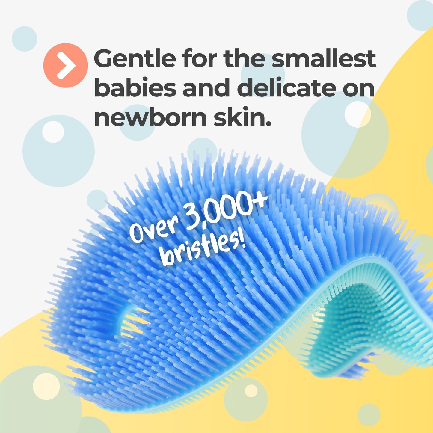 Innobaby Bathin' Smart Silicone Fish Antimicrobial Bath Scrub, Aqua/Periwinkle