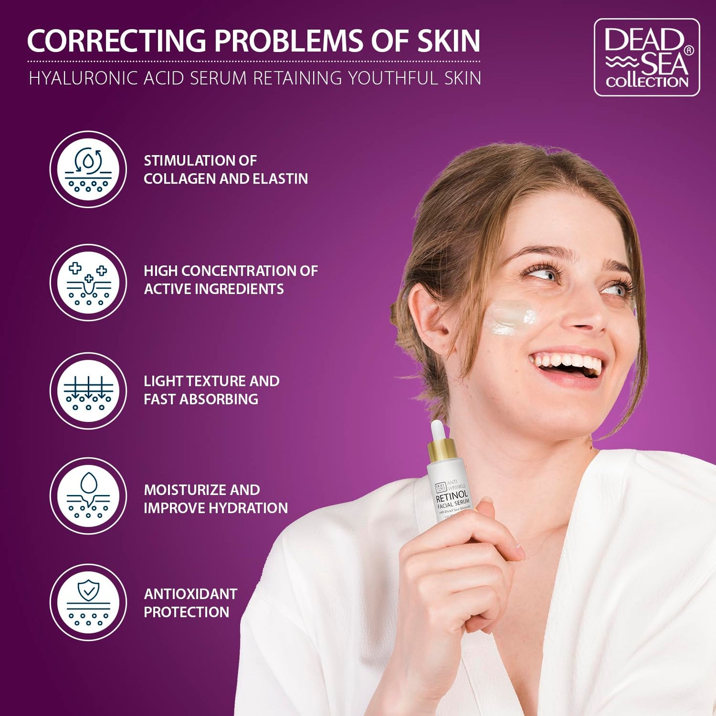 Dead Sea Collagen Anti Wrinkle Facial Serum 1.01 oz