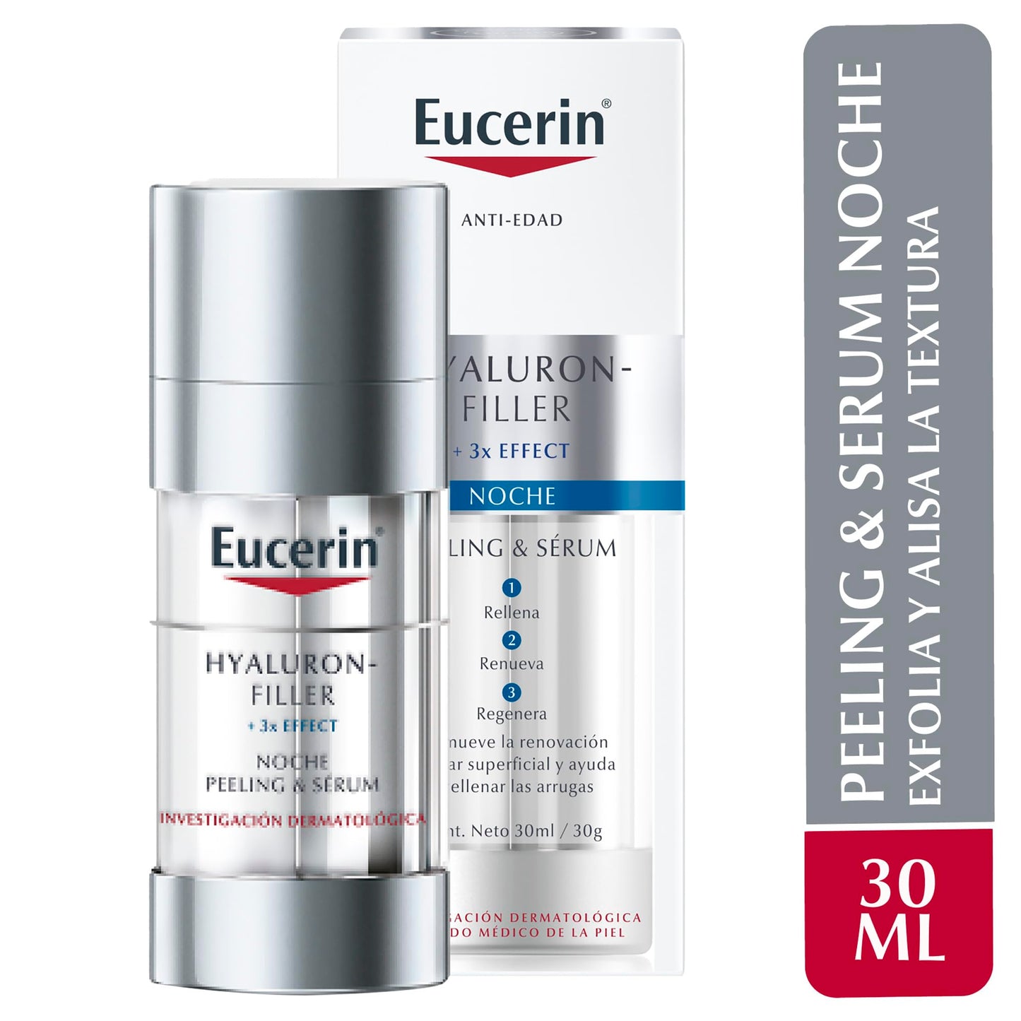 Eucerin Sérum efecto peeling noche Ácido Hialurónico, Hyaluron Filler, 30 ml