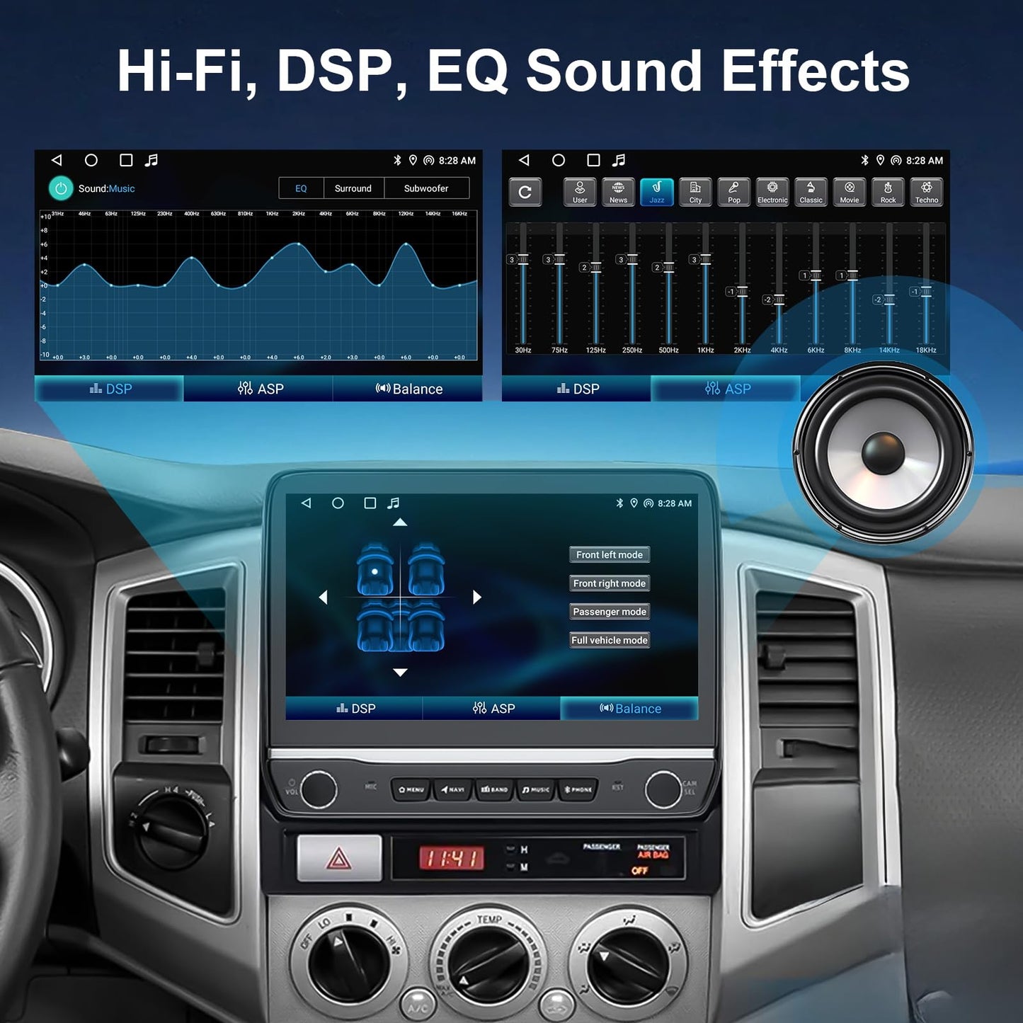 Radio estéreo de coche de 10.1 pulgadas para Toyota Tacoma 2005-2015 con visualización inalámbrica CarPlay/Android Auto/visualización táctil/SWC/GPS Navigation/BT/WiFi FM cámara de respaldo botón
