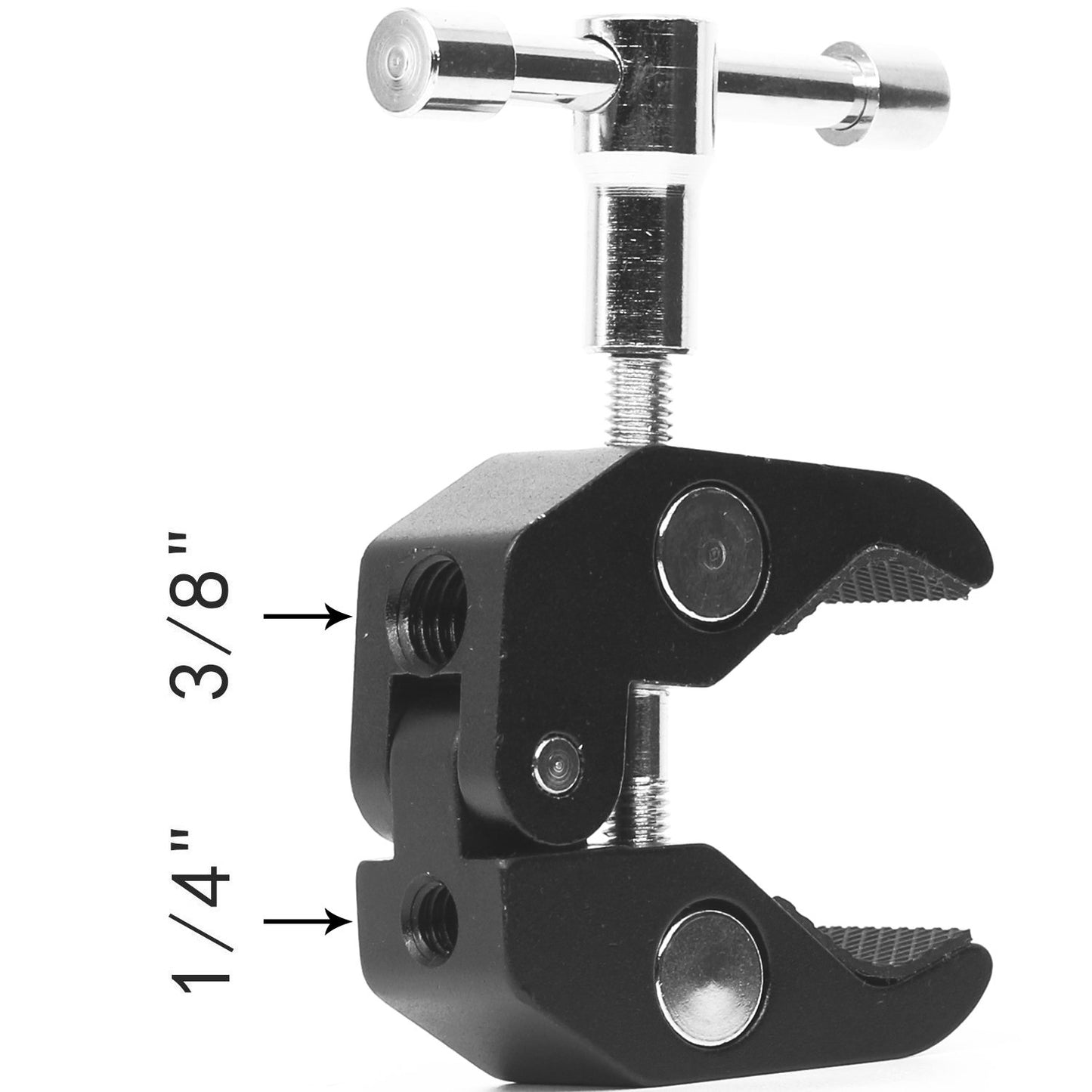 Anwenk Super Clamp w/ 1/4"-20 and 3/8"-16 Thread for Cameras, Lights, Umbrellas, Hooks, Shelves, Plate Glass, Cross Bars,Photo Accessories and More