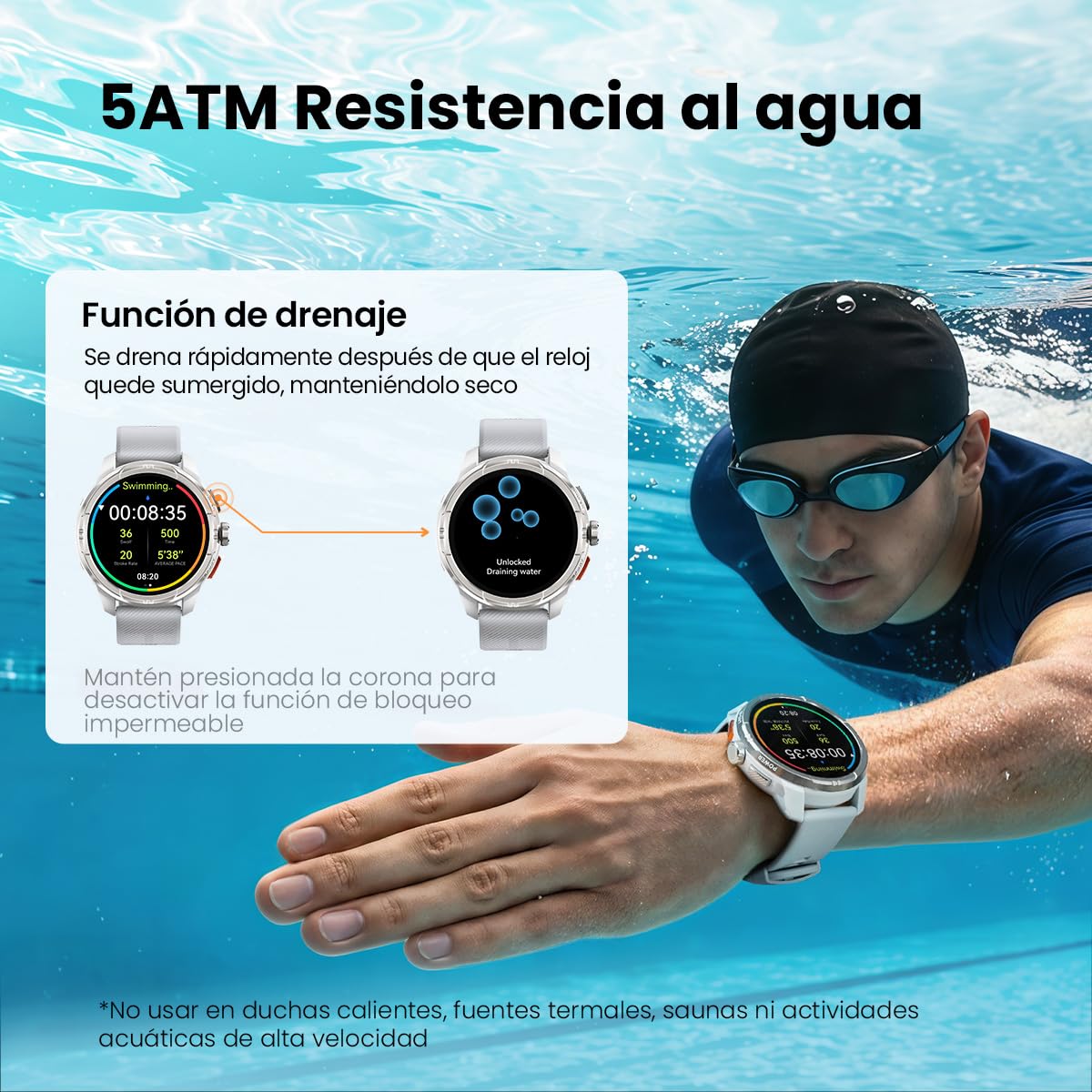 Smartwatch HAYLOU Solar Ultra Negro GPS 170+ Deportes para Hombre Mujer