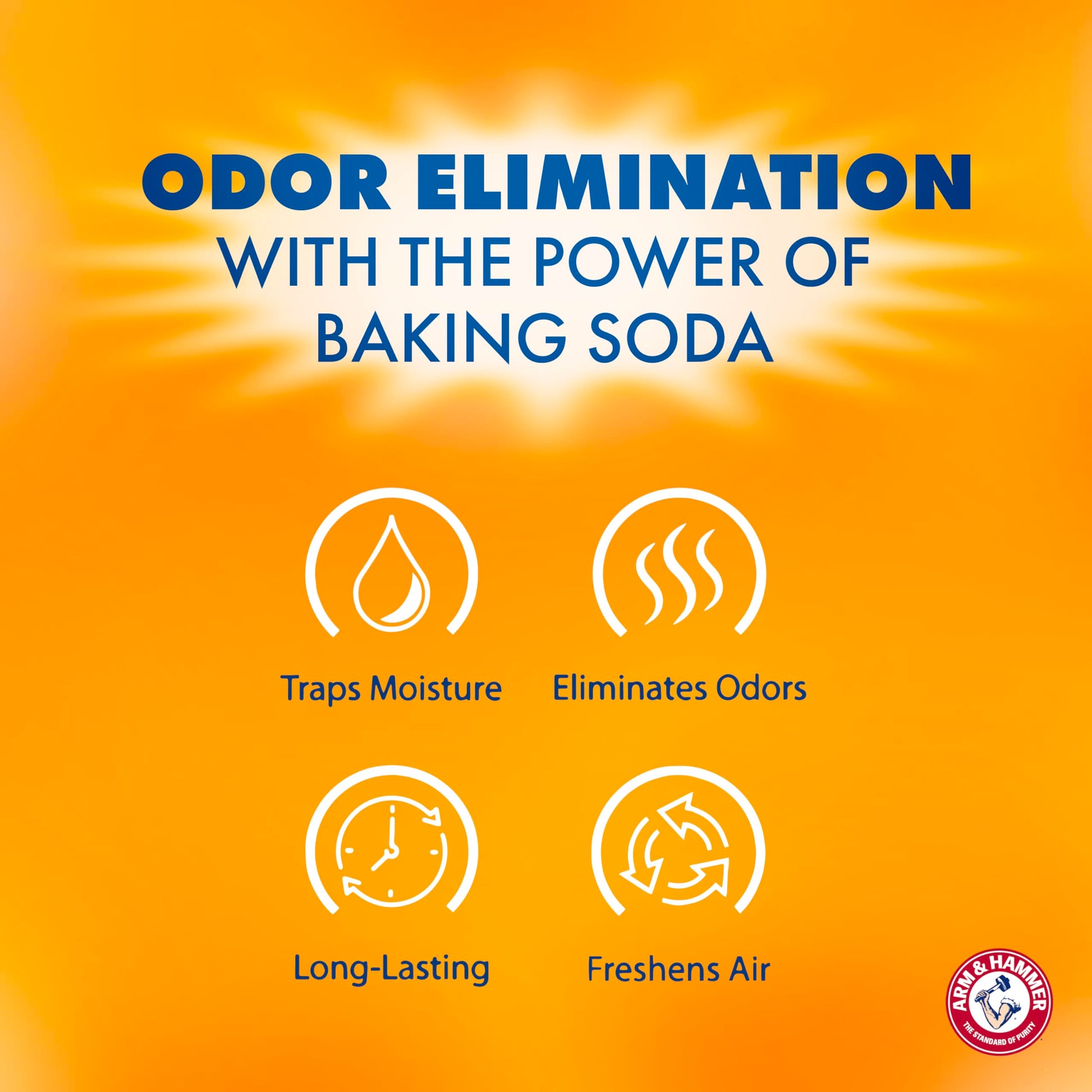 Arm & Hammer - Amortiguador de humedad y eliminador de olores, 16 onzas, paquete de 6, explosiones limpias, absorbentes de humedad para clóset y habitaciones pequeñas, frescura duradera
