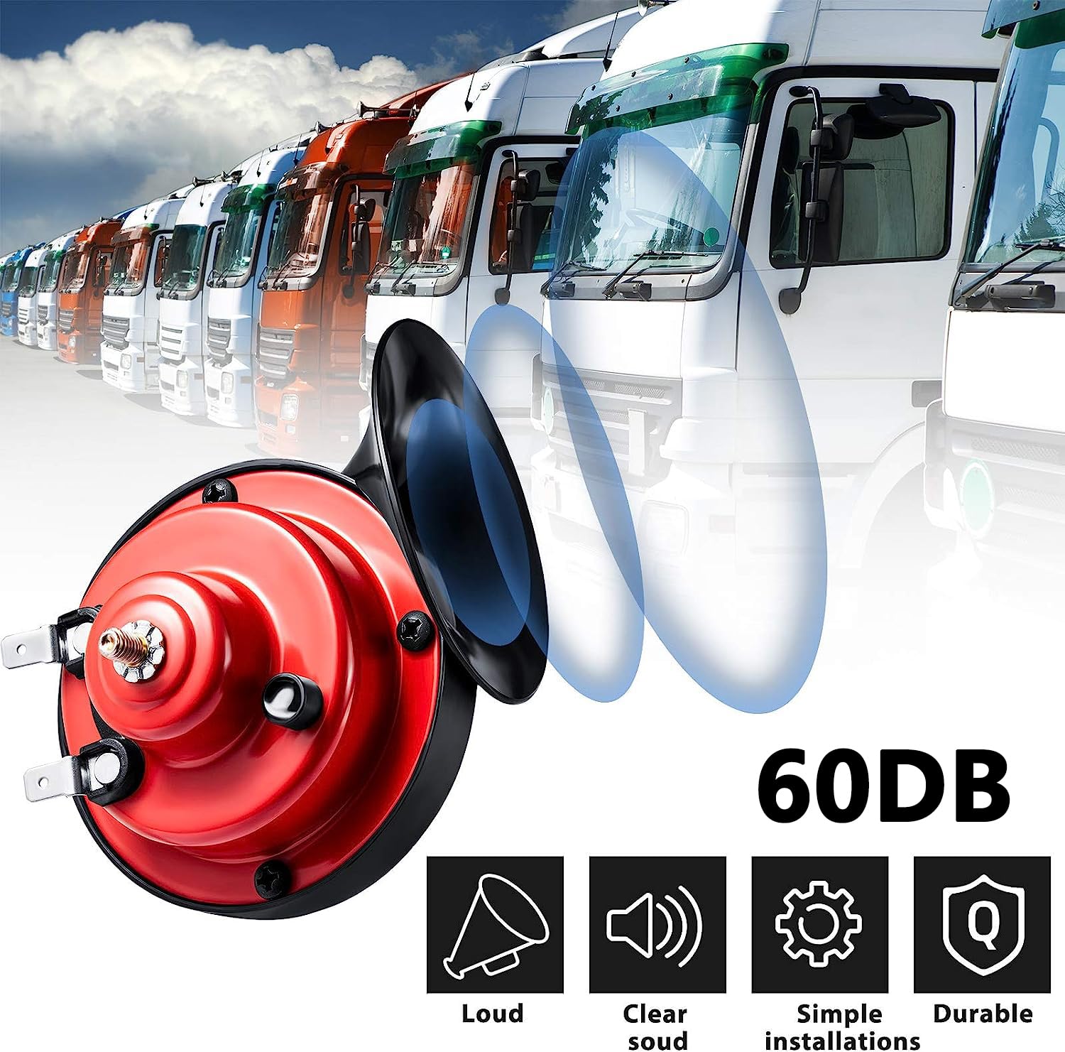 Bocinas Dobles Caracol Eléctrico Accesorios Automotrices Universales Impermeables 12 V