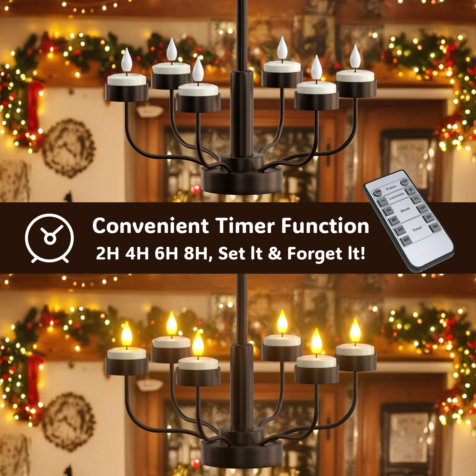 Velas Recargables Yme Blancas con Control Remoto para Decoración del Hogar