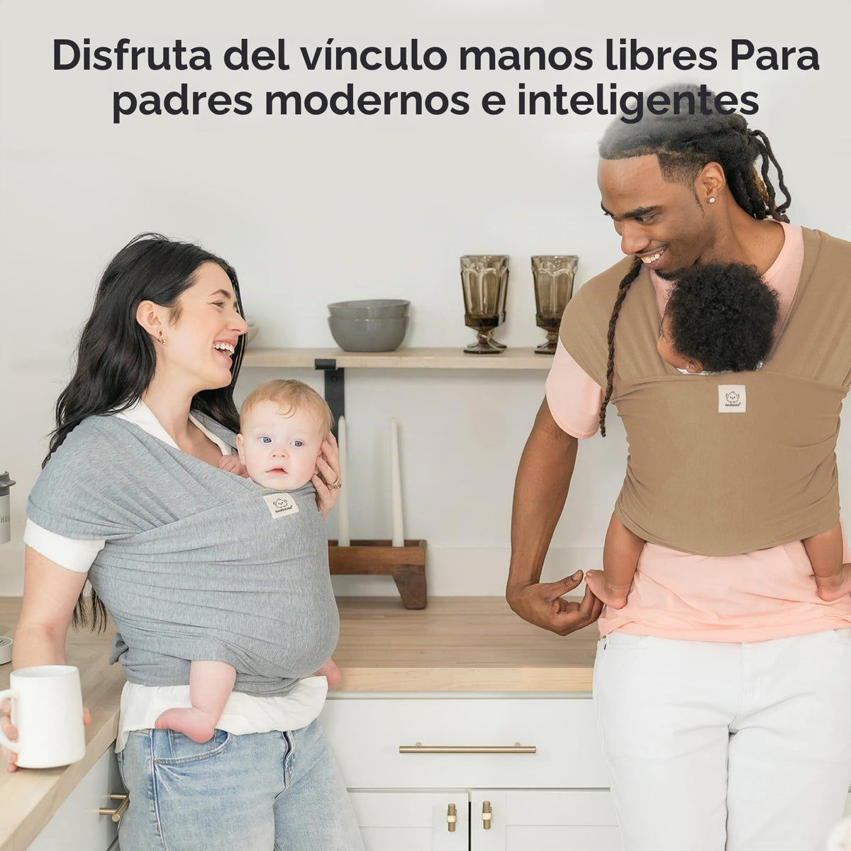 KeaBabies - Portabebés Original Todo en 1 para Bebés Recién Nacidos a Niños, Por mes, Fácil de Usar, Unión Manos Libres, Envoltura Ligera y Transpirable para (hogar Cálido)