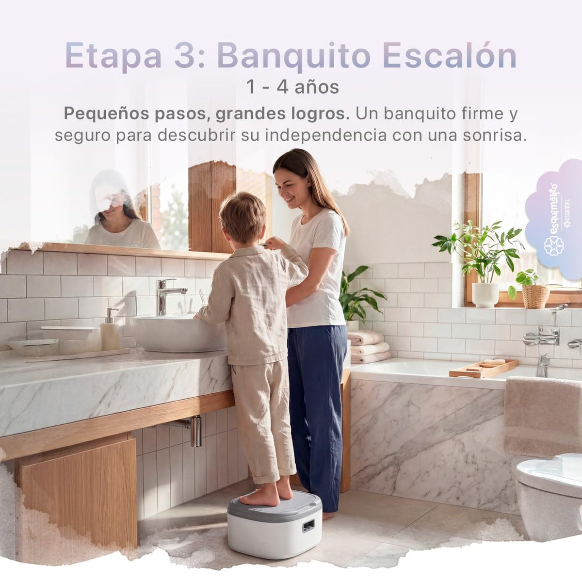ESQUIMAL Bacinica 3 en 1 Baño Entrenador Niño y Niña Asiento WC Blanco