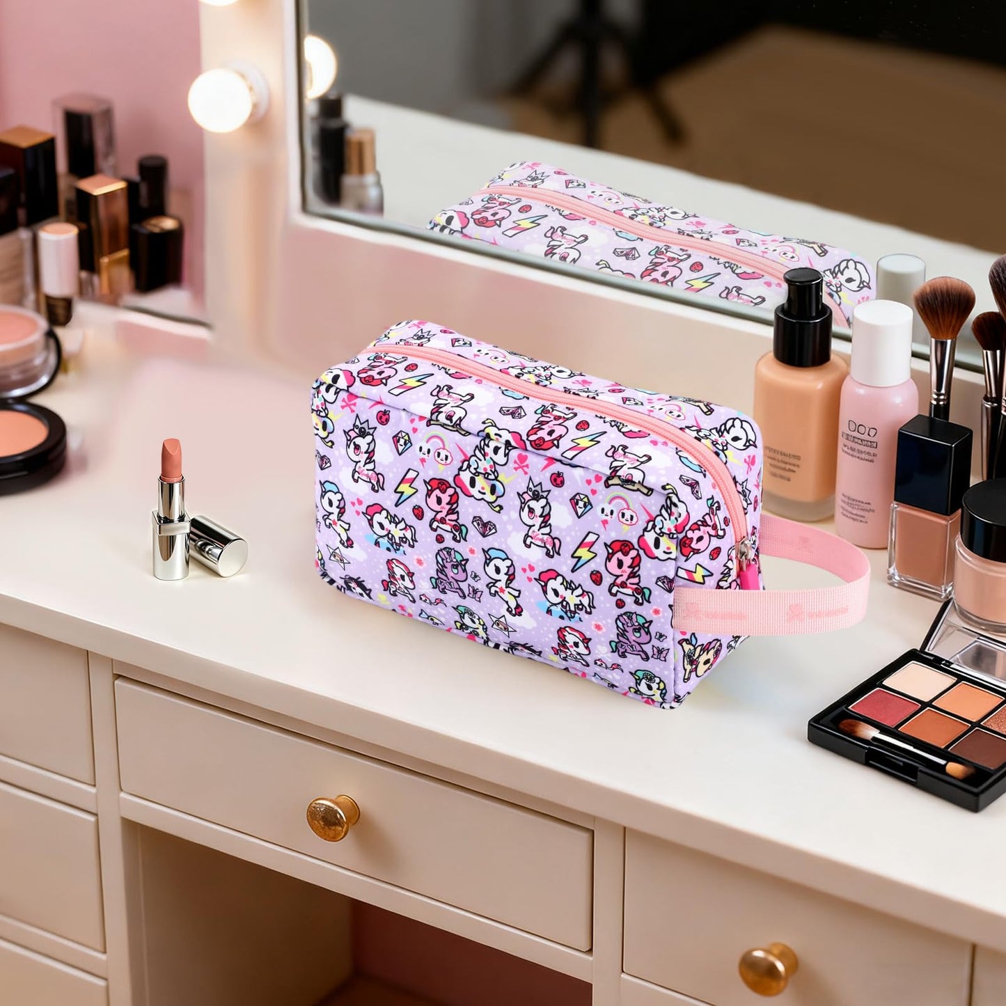 tokidoki Unicorno Bolsa de maquillaje de viaje