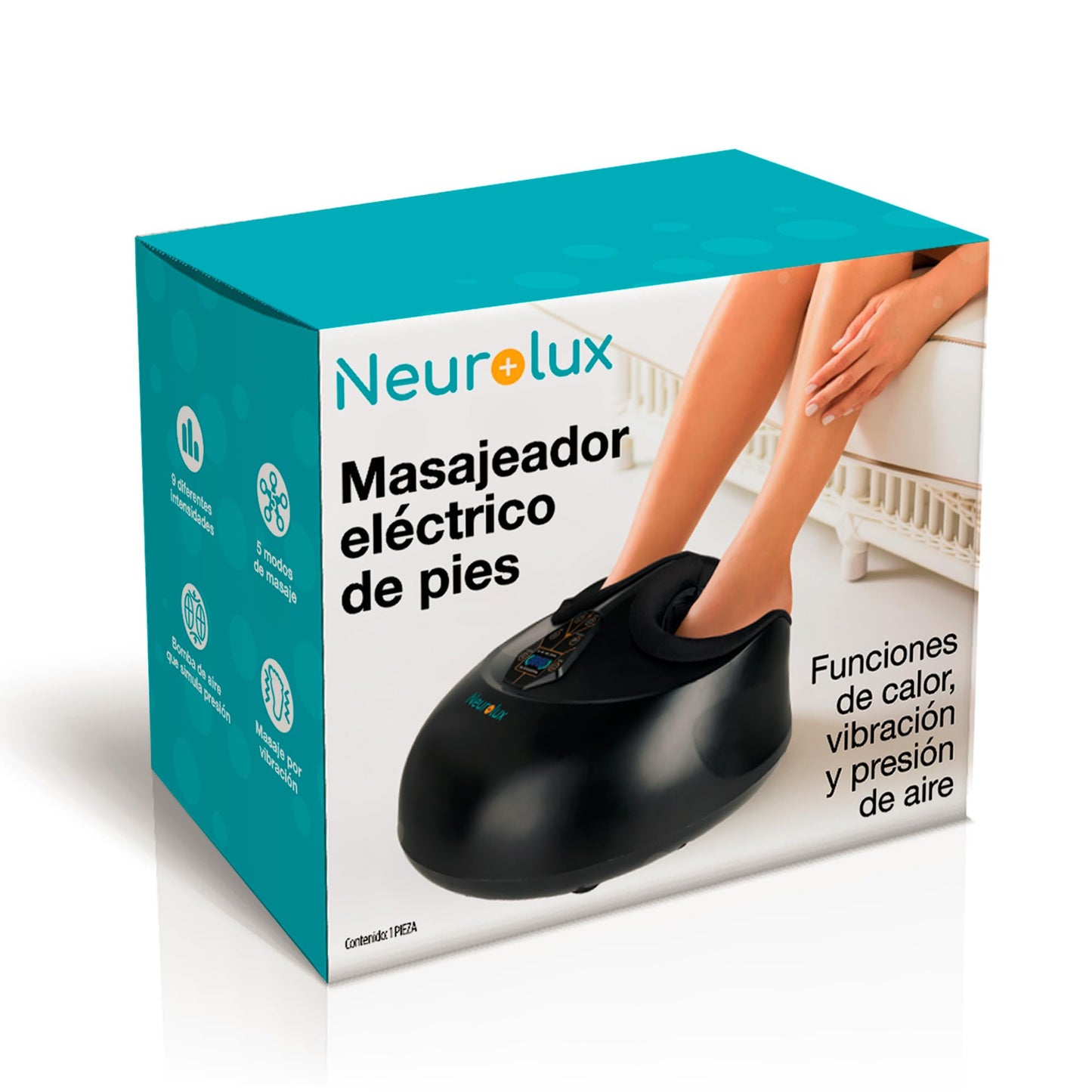 Masajeador de Pies NEUROLUX Eléctrico con Calor y Compresión de Aire para Reflexología
