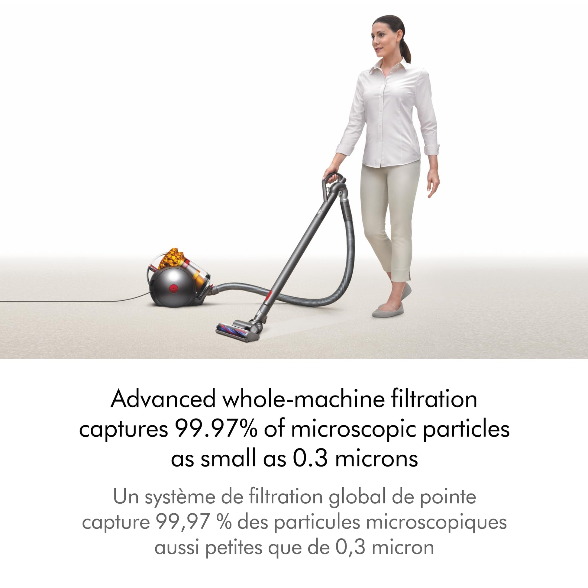 Dyson Big Ball Turbinehead, Aspiradora con Tecnología de Bola para Fácil Maniobra, Amarillo Moldeado