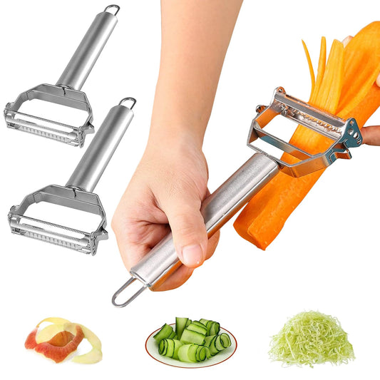 Pelador de Verduras MBLNBVN Acero Inoxidable 3 en 1 para la Cocina