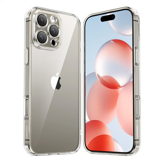 UGREEN Funda para iPhone 16 Pro, Anti-Amarillo con Protección de la Lente y contra Caídas, Case Anticaída y Antidesgaste, Carcasa 6.3", Transparente