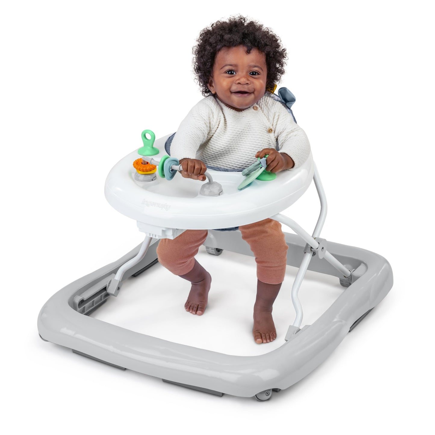 Ingenuity Smooth Strides - Cambray - Caminador de desarrollo - Barra de altura de 3 posiciones - Juguetes incluidos - 6M-12M